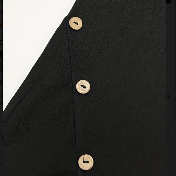 Women’s Plus Size Long Sleeve Black Top with Button detailing Sz 2X - Picture 3 of 5